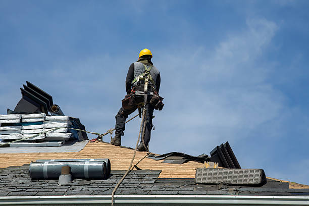 Professional Gutter Installation technician working in Browning, MO
